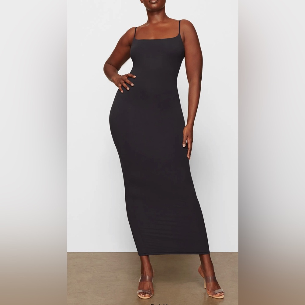 SKIMS Black Maxi Dress